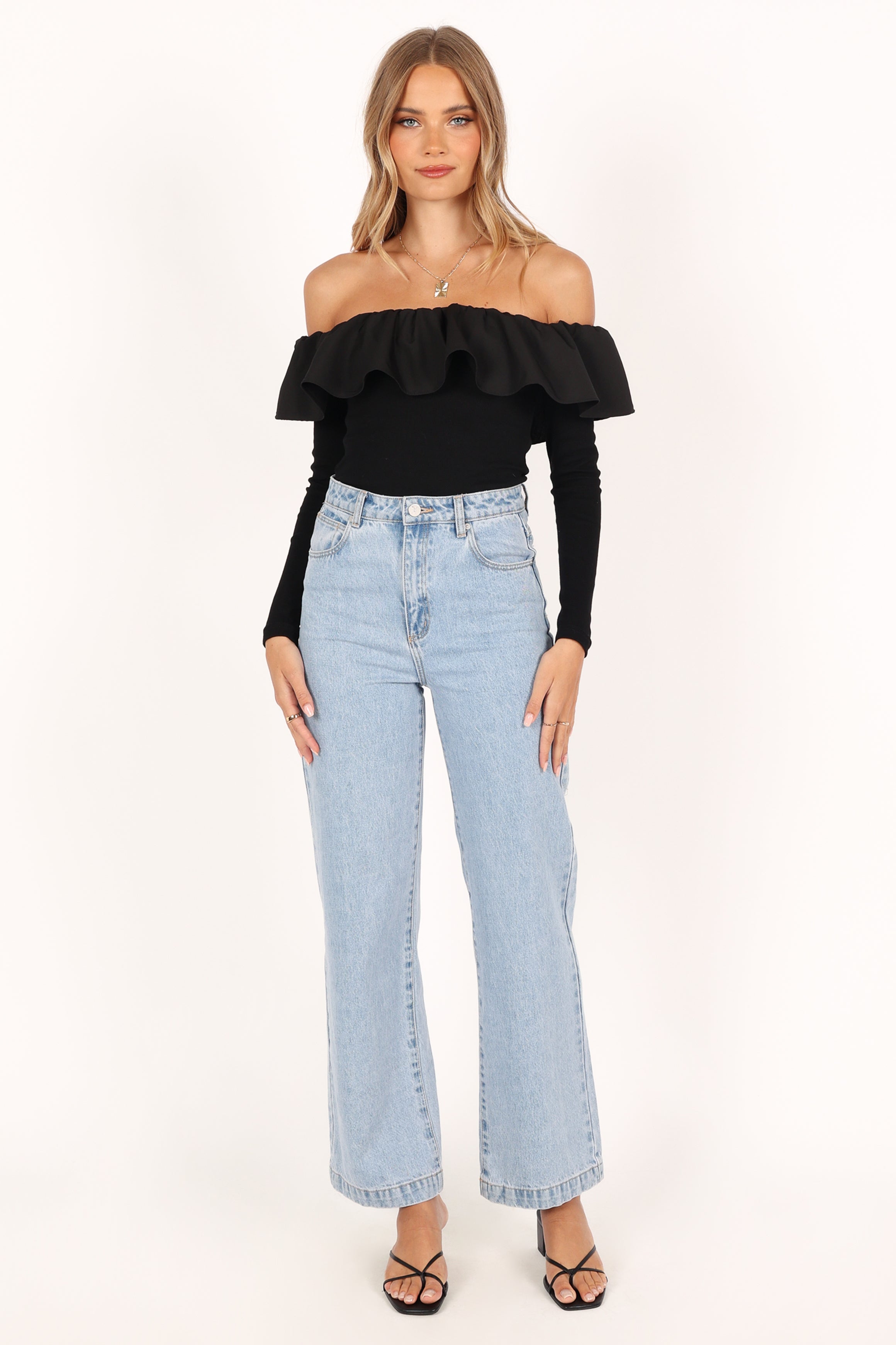 Cloe Off Shoulder Top - Black