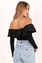 Cloe Off Shoulder Top - Black