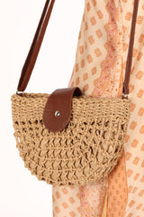 Isle Straw Crossbody Bag - Natural