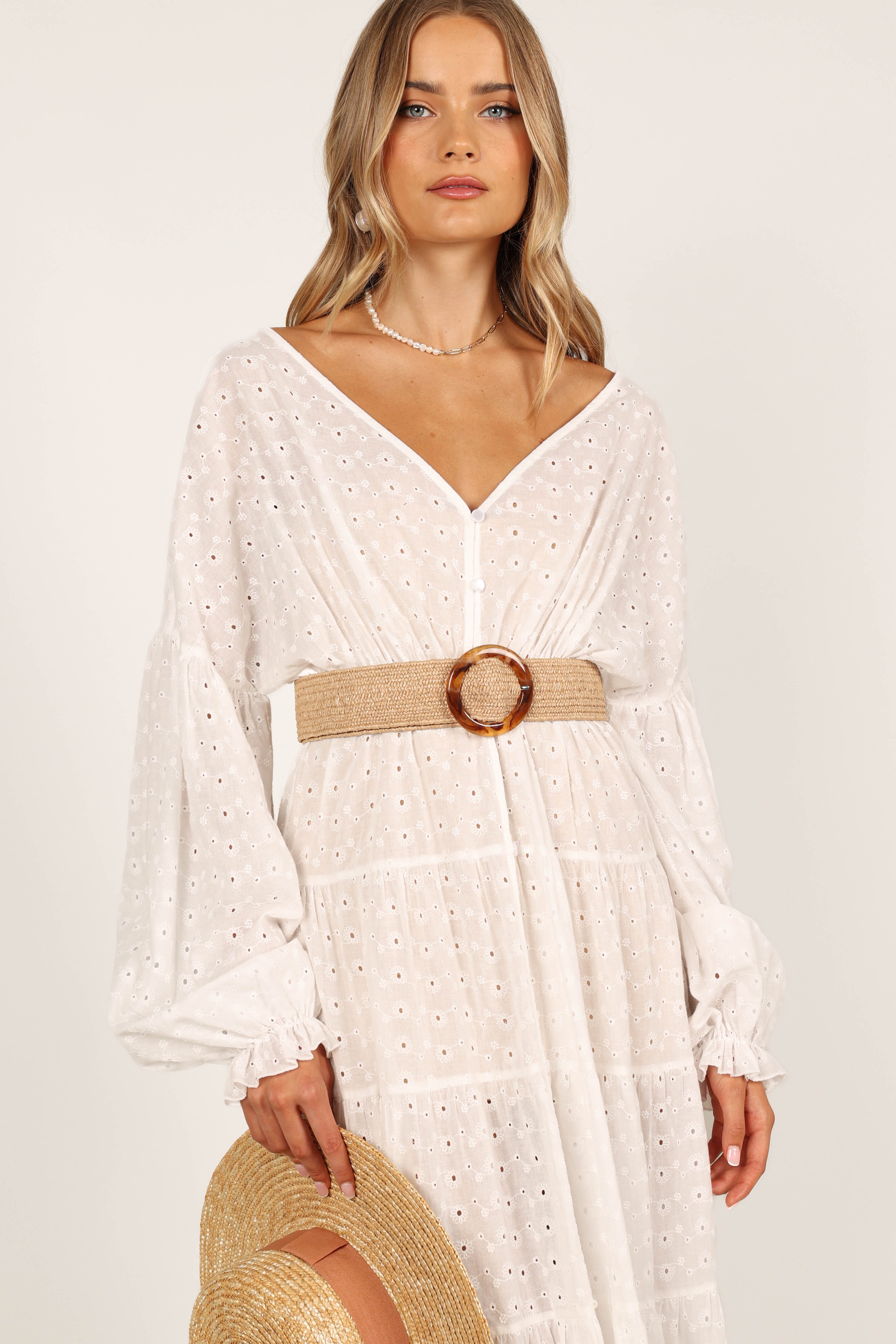 Mary Woven Waist Belt - Natural