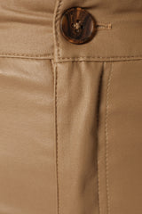 Sammie Vegan Leather Pants - Tan